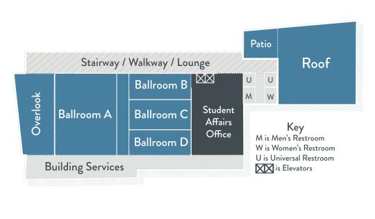 Third floor map of Student Center