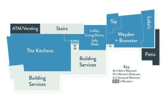 floor plan of first floor student center